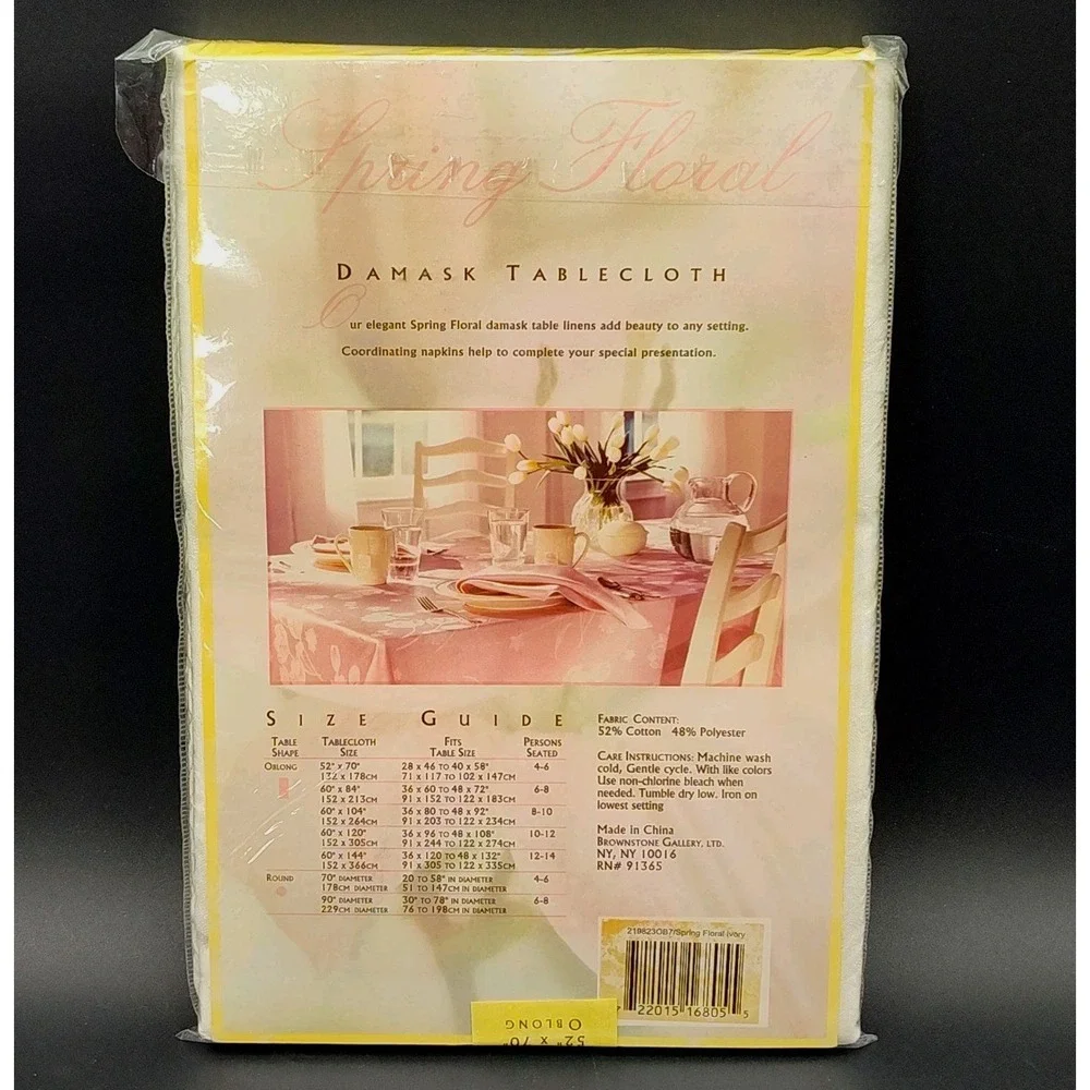 Ivory Tablecloth 52